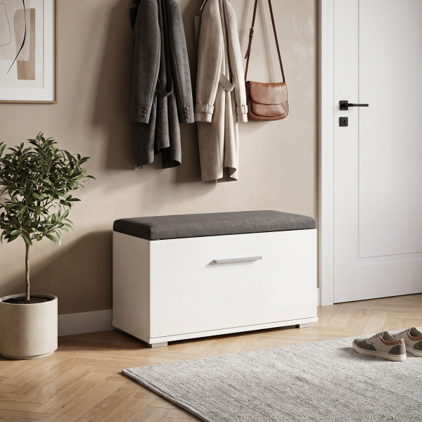 NEST cipősszekrény ülőpárnával – fehér – 70 cm
