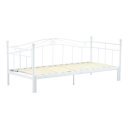 SLIDE modern kihúzható fém ágy – fehér – 90/180 × 200 cm