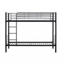 LOFTY modern emeletes ágy – fekete – 2 × 90 × 200 cm