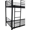 LOFTY modern emeletes ágy – fekete – 2 × 90 × 200 cm