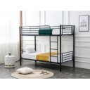 LOFTY modern emeletes ágy – fekete – 2 × 90 × 200 cm