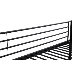 LOFTY modern emeletes ágy – fekete – 2 × 90 × 200 cm