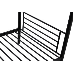LOFTY modern emeletes ágy – fekete – 2 × 90 × 200 cm