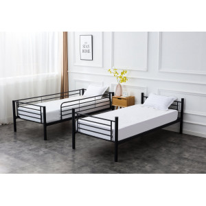 LOFTY modern emeletes ágy – fekete – 2 × 90 × 200 cm