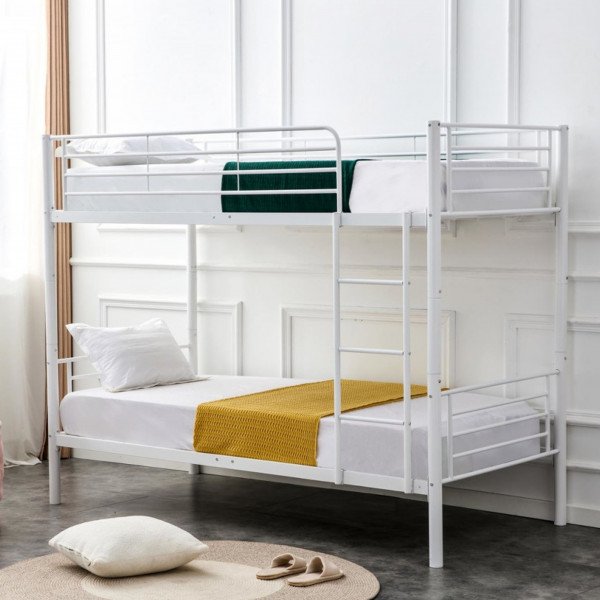 LOFTY modern emeletes ágy – fehér – 2 × 90 × 200 cm
