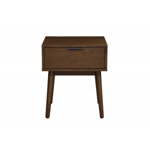 GRAIN modern éjjeliszekrény fiókkal – dió – 45 cm