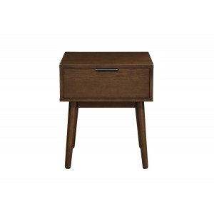 GRAIN modern éjjeliszekrény fiókkal – dió – 45 cm Éjjeliszekrények