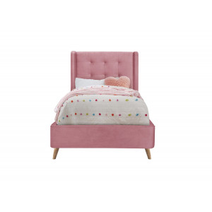 BLUSH modern kárpitozott ágy – rózsaszín – 90 × 200 cm