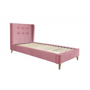 BLUSH modern kárpitozott ágy – rózsaszín – 90 × 200 cm 90 cm