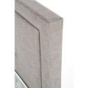 FRAME modern kárpitozott franciaágy 4 fiókkal – bézs / dió – 160 × 200 cm