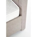 FRAME modern kárpitozott franciaágy 4 fiókkal – bézs / dió – 160 × 200 cm