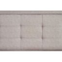 FRAME modern kárpitozott franciaágy 4 fiókkal – bézs / dió – 160 × 200 cm