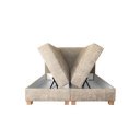 LOUNGE modern kontinentális franciaágy beépített matraccal – bézs – 160 × 200 cm