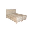 LOUNGE modern kontinentális franciaágy beépített matraccal – bézs – 160 × 200 cm