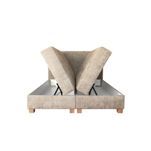 LOUNGE modern kontinentális franciaágy beépített matraccal – bézs – 160 × 200 cm