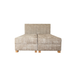 LOUNGE modern kontinentális franciaágy beépített matraccal – bézs – 160 × 200 cm