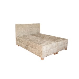 LOUNGE modern kontinentális franciaágy beépített matraccal – bézs – 160 × 200 cm