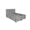 LOUNGE modern kontinentális franciaágy beépített matraccal – szürke – 160 × 200 cm