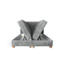 LOUNGE modern kontinentális franciaágy beépített matraccal – szürke – 160 × 200 cm