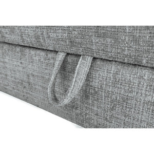 LOUNGE modern kontinentális franciaágy beépített matraccal – szürke – 160 × 200 cm