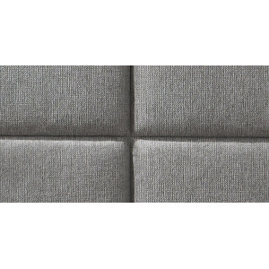 PANORAMA modern kárpitozott franciaágy extra széles fejtámlával – szürke – 160 × 200 cm