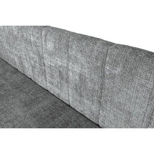 SNOOZE kárpitozott ágy beépített matraccal és ágyneműtartóval – szürke – 90 × 200 cm