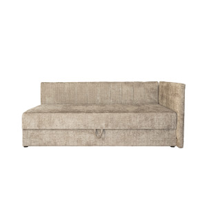 SNOOZE modern kárpitozott ágy beépített matraccal és ágyneműtartóval – bézs – 90 × 200 cm