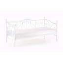 LACE dekoratív fém ágy – fehér – 90 × 200 cm