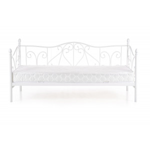 LACE dekoratív fém ágy – fehér – 90 × 200 cm
