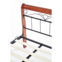 FIONA dekoratív ágy – antik cseresznye / fekete – 90 × 200 cm
