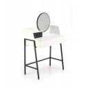 GLAM modern fésülködőasztal tükörrel – fehér / fekete – 80 cm