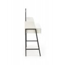 GLAM modern fésülködőasztal tükörrel – fehér / fekete – 80 cm