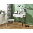GLAM modern fésülködőasztal tükörrel – fehér / fekete – 80 cm