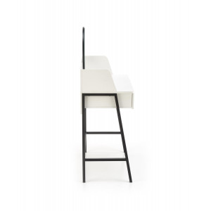 GLAM modern fésülködőasztal tükörrel – fehér / fekete – 80 cm