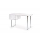 GLOSS modern íróasztal 2 fiókkal – fehér / króm – 120 cm