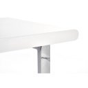 GLOSS modern íróasztal 2 fiókkal – fehér / króm – 120 cm