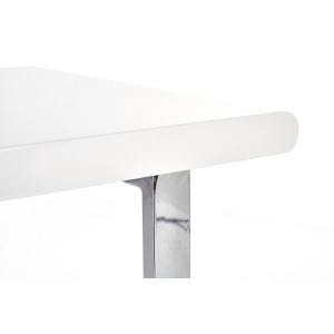 GLOSS modern íróasztal 2 fiókkal – fehér / króm – 120 cm