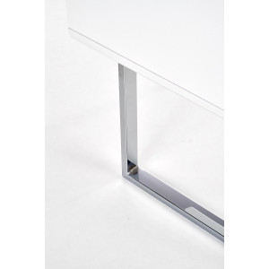 GLOSS modern íróasztal 2 fiókkal – fehér / króm – 120 cm