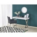 SHINE modern íróasztal fiókkal – fehér / króm – 120 cm