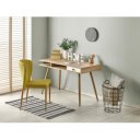 NORDIC modern íróasztal fiókkal és polcokkal – tölgy / fehér – 120 cm