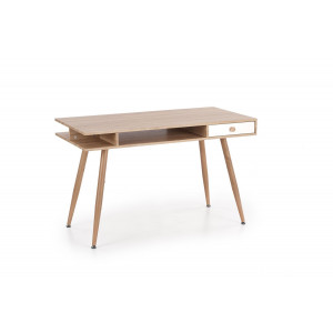 NORDIC modern íróasztal fiókkal és polcokkal – tölgy / fehér – 120 cm