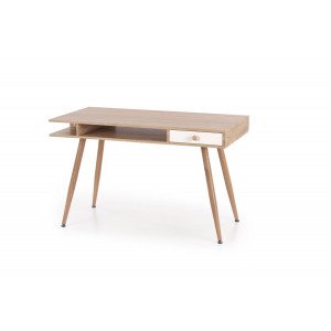 NORDIC modern íróasztal fiókkal és polcokkal – tölgy / fehér – 120 cm HALMAR