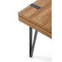 CRAFT modern loft íróasztal fiókkal – méz dió / fekete – 110 cm