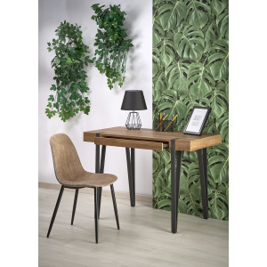 CRAFT modern loft íróasztal fiókkal – méz dió / fekete – 110 cm