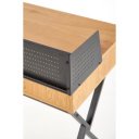 LOFTY modern loft íróasztal polccal – Golden tölgy / fekete – 110 cm
