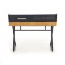 LOFTY modern loft íróasztal polccal – Golden tölgy / fekete – 110 cm