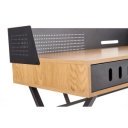 LOFTY modern loft íróasztal polccal – Golden tölgy / fekete – 110 cm