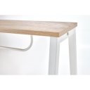 TWIN modern kétoldalas íróasztal – tölgy / fehér – 139 cm