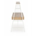TWIN modern kétoldalas íróasztal – tölgy / fehér – 139 cm