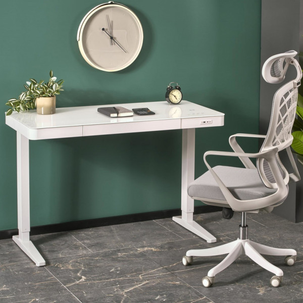 SHIFT elektromosan állítható magasságú íróasztal – fehér – 120 cm